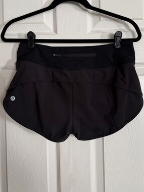 Lululemon Black Speed Up Running Shorts 2.5” size 4